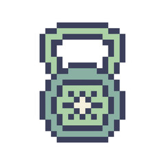 kettlebell gym tool pixel art