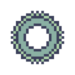 abstract shape retro pixel art