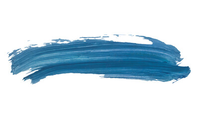 Creamy glazing acryl  paint brush stroke isolated on a transparent PNG background.