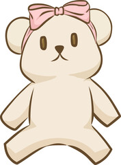 머리띠한 곰
