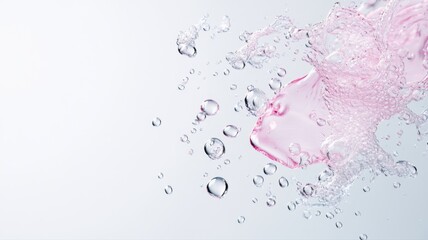 Dynamic Pink Liquid Splash with Bubbles liquid splash bubbles pink dynamic water clear transparent