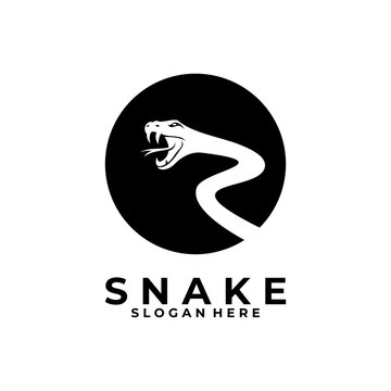 Viper circle logo design vector template