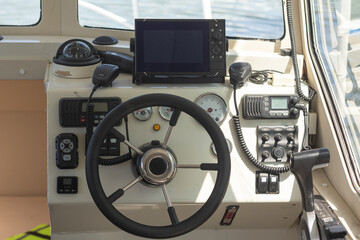 Interior shot from the control room of the yacht © Mikhail