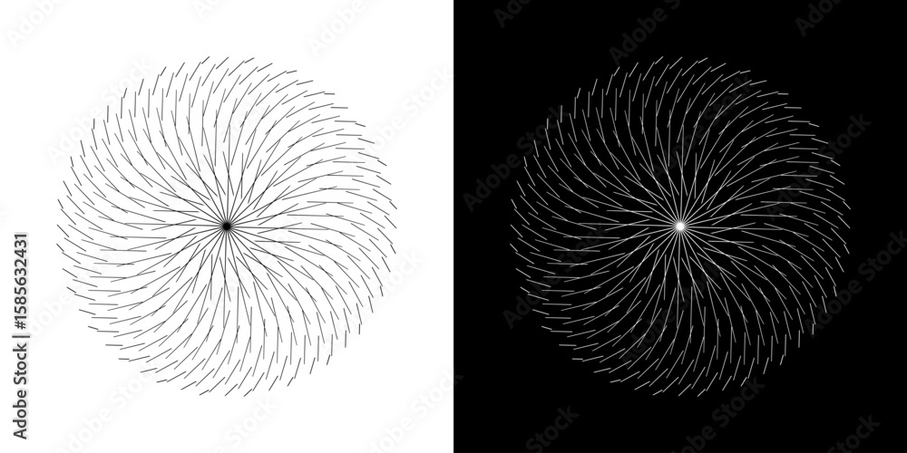 Fototapete abstract background with abstract line pattern in circles. spiral art design as a logo or icon. a bl