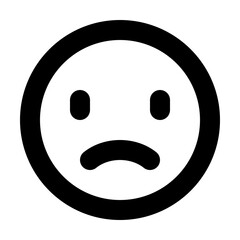 smile sad icon