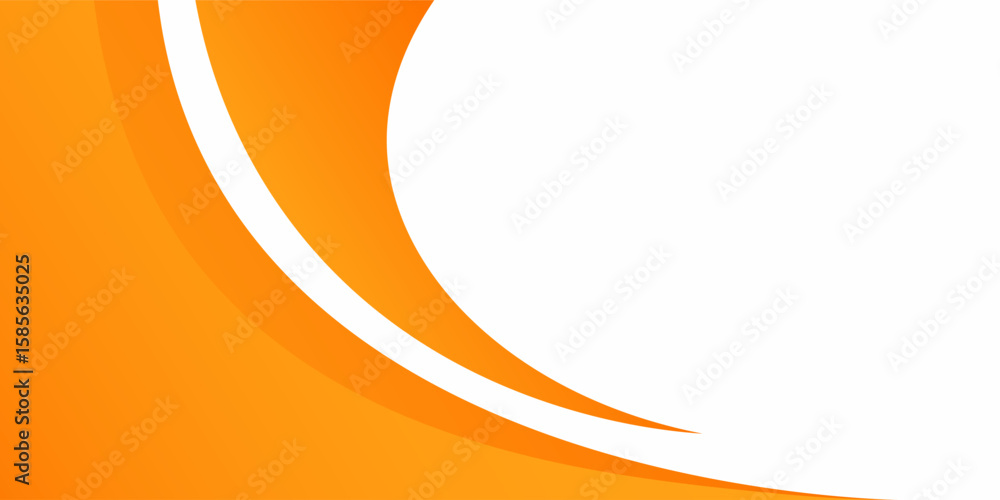 Aufkleber vector orange line background curve element with white space for text and message design, overlappin