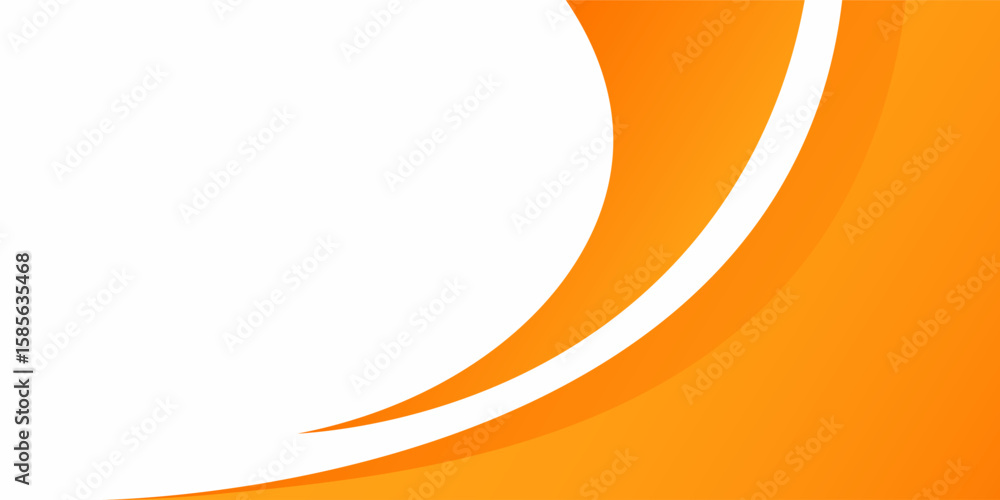 Poster Vector orange line background curve element with white space for text and message design, overlapping layers, vector