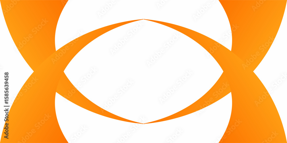 Fototapete vector orange line background curve element with white space for text and message design, overlappin