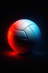 Isolated volleyball with cinematic color glow

Modern sports ball under red and blue spotlight