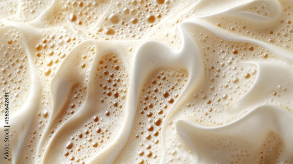 Poster abstract macro detail of creamy foam texture with tiny bubbles foam texture bubbles creamy abstract