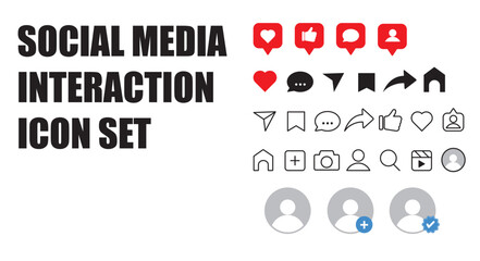 social media interaction button vector illustration. decorative element for promotional campaign. post mock up 