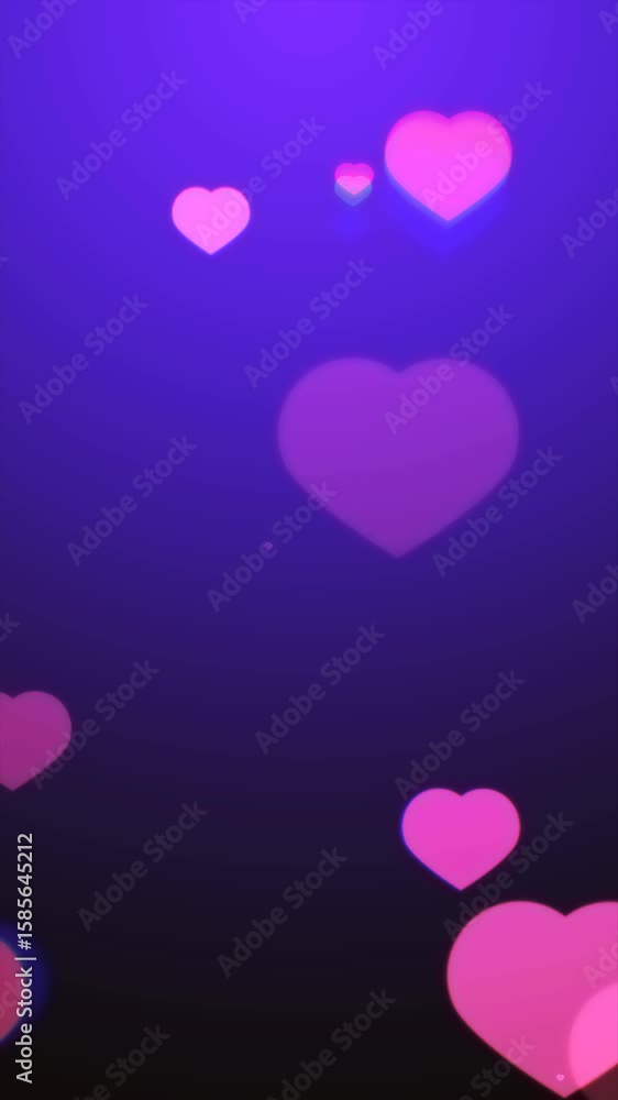 Poster floating colorful hearts create a calming atmosphere with vibrant colors that invite relaxation and 