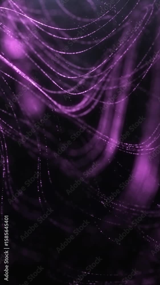 Poster brilliant purple light trails move fluidly, creating an enchanting visual experience.