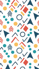 Geometric Rhythm: An intricate composition of shapes and lines, dancing in a harmonious display of artistic creativity. A captivating pattern of geometric elements.