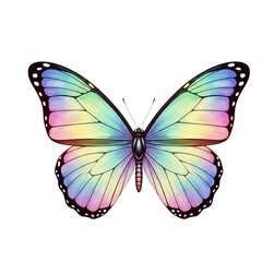 Obraz premium Butterfly with vibrant purple and teal wings isolated on white background