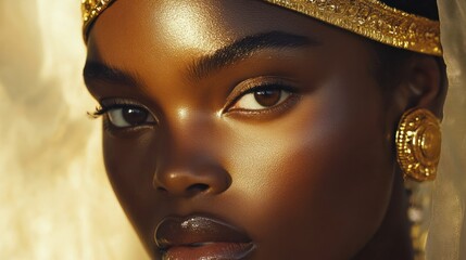 Closeup portrait of beautiful woman