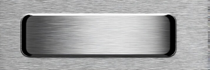 Brushed metal rectangular plate