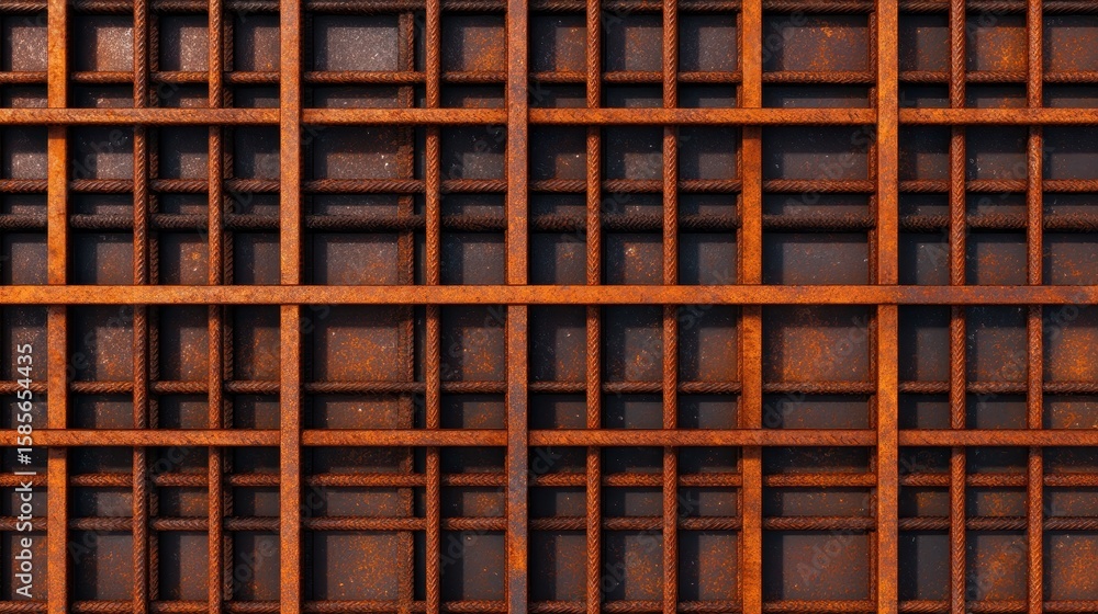 Aufkleber rustic wooden lattice pattern with a weathered texture, showcasing craftsmanship and design