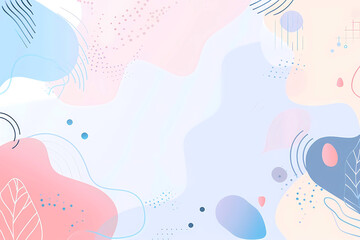 Abstract Geometric and Floral Elements Design