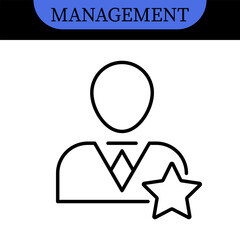 Management Line Editable Icons set. Vector illustration in modern thin line style of business icons: functions, principles, goals, and more. Pictograms and infographics for mobile apps