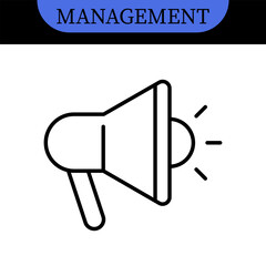 Management Line Editable Icons set. Vector illustration in modern thin line style of business icons: functions, principles, goals, and more. Pictograms and infographics for mobile apps