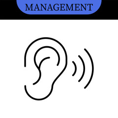 Management Line Editable Icons set. Vector illustration in modern thin line style of business icons: functions, principles, goals, and more. Pictograms and infographics for mobile apps