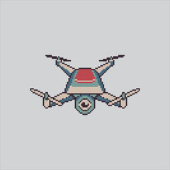 Pixel art illustration Camera Drones. Pixelated Flying Drone. Flying Photography video Camera Drones Equipment Icon pixelated for the pixel art game and icon for website and video game. old school ret