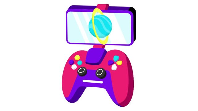 Mobile Gamepad Icon Animation MP4 file