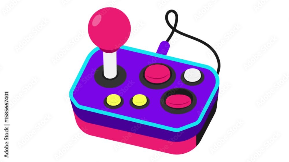 Poster joystick icon animation mp4 file