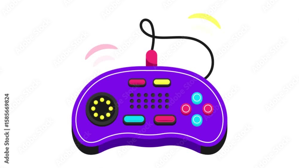 Poster game controller icon animation mp4 file