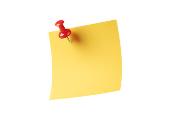 A single yellow sticky note pinned on a dark background.