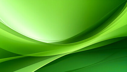 Abstract Green Wave Background Design