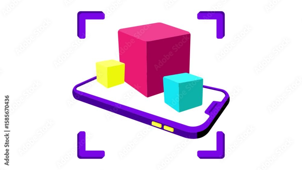 Poster 3d modeling icon animation mp4 file