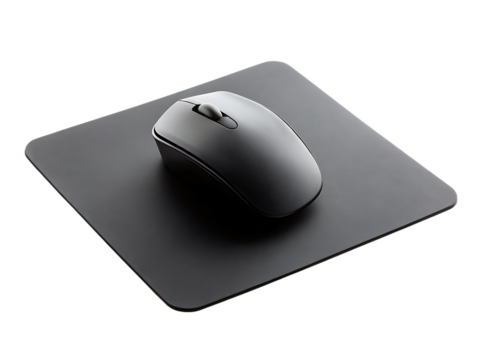 Computer mouse on pad isolated on a transparent background