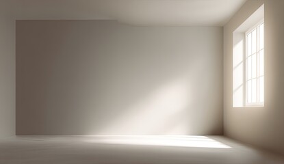 Empty room with sunlight streaming in