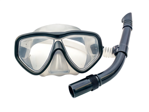 Snorkel mask isolated on a transparent background diving
