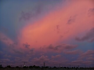 sunset in the sky