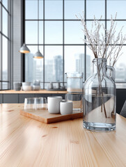 Wooden tabletop counter