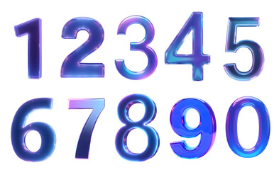 3d blue numbers ] 2 3 4 5 6 7 8 9 0  png transparent 