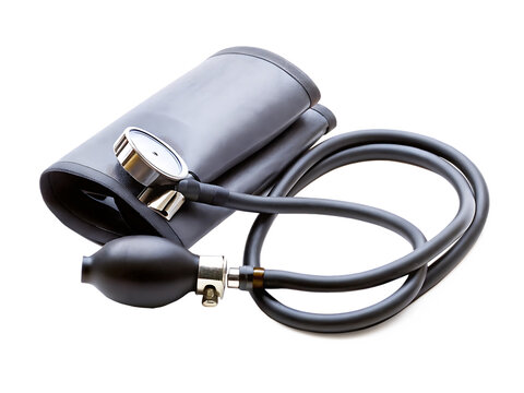 Medical blood pressure monitor isolated on a transparent background