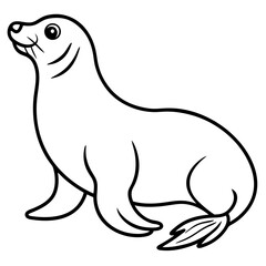 Minimal Sea Lion Outline