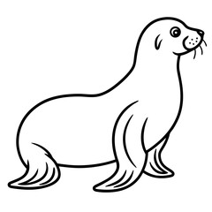 Minimal Sea Lion Outline