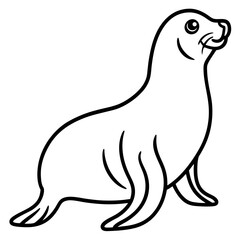 Minimal Sea Lion Outline