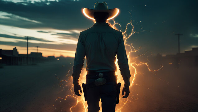 "Midnight Cowboy &ndash; Blue Lightning Warrior Wallpaper | 4K 8K"

"Frozen Storm &ndash; Lone Ranger in Electric Blue Desert"

"Blue Thunder &ndash; Heroic Cowboy Silhouette Under Stormy Sky" 