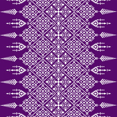Tribal Ethnic Seamless Geometric Pattern, Traditional, Southeast Asian Style, Design for Background, Fabric, Clothing, Carpet, Textile, Batik, Embroidery