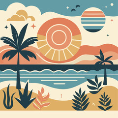 summer vibes poster background