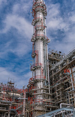 Fototapeta premium Oil​ refinery​ and​ plant and tower column of Petrochemistry