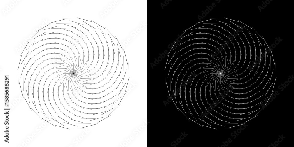 Fototapete abstract background with abstract line pattern in circles. spiral art design as a logo or icon. a bl