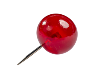 Single red candy apple on a stick, isolated on black background.