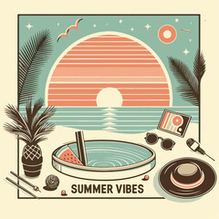 summer vibes poster background